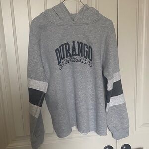 MV Sport Gray Hoodie with Black Accents